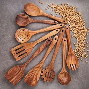 Natural Teak Wooden Cooking Utensils