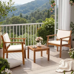 Wood Patio Seating With Cushions
