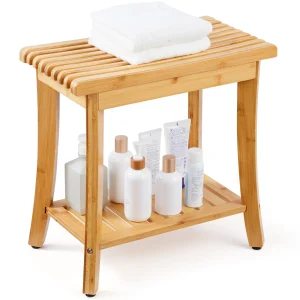 Waterproof Spa Bamboo Shower Bench