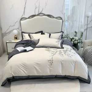 Luxury Embroidered Cotton Bedding Set