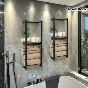 Farmhouse Wall Mounted Towel Rack