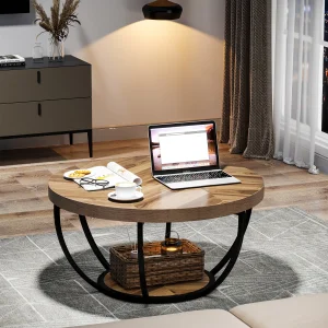 Modern Round Wooden Coffee Table