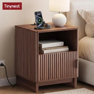 Modern Bedside Table Charging Station