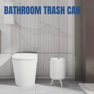 Wooden Cover Automatic Trash Can