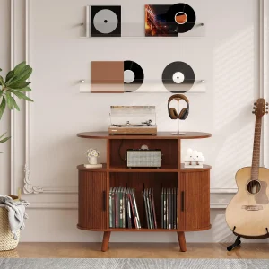 Mid-Century Modern Record Player Stand